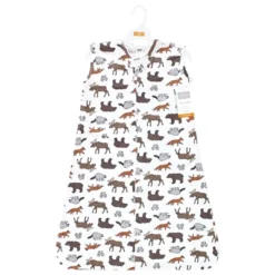 Hudson Baby Infant Boy Cotton Sleeveless Wearable Sleeping Bag, Sack, Blanket, Animal Adventure