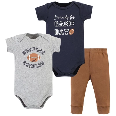 Hudson Baby Infant Boy Cotton Bodysuit And Pant Set, Football Huddles Short-Sleeve 5 Hudson Baby Infant Boy Cotton Bodysuit And Pant Set, Football Huddles Short-Sleeve - Image 5