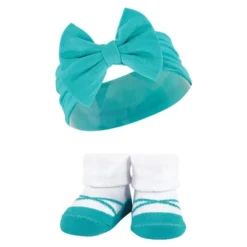 Hudson Baby Infant Girls Headband And Socks Giftset, Teal Coral, One Size -Hudson Baby Store GUEST 78aeb858 cb42 4b8f 947a c8e5b997ef88