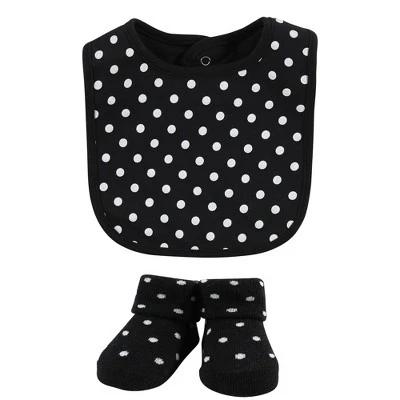 Hudson Baby Infant Girl Cotton Bib And Sock Set, Mommy Latte, One Size 3 Hudson Baby Infant Girl Cotton Bib And Sock Set, Mommy Latte, One Size - Image 3