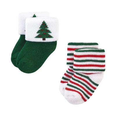 Hudson Baby Unisex Baby Cotton Rich Newborn And Terry Socks, 12 Days Of Christmas, 12-24 Months 2 Hudson Baby Unisex Baby Cotton Rich Newborn And Terry Socks, 12 Days Of Christmas, 12-24 Months - Image 2