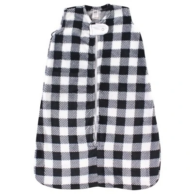 Hudson Baby Infant Plush Sleeping Bag, Sack, Blanket, Black Plaid 2 Hudson Baby Infant Plush Sleeping Bag, Sack, Blanket, Black Plaid - Image 2