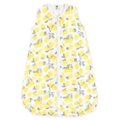 Hudson Baby Infant Girl Muslin Cotton Sleeveless Wearable Sleeping Bag, Sack, Blanket, Lemons