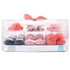 Hudson Baby Infant Girl Headband And Socks Giftset 6pc, Coral Floral, One Size
