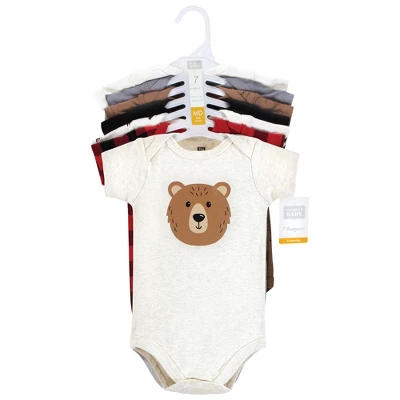 Hudson Baby Cotton Bodysuits, Brown Bear 1 Hudson Baby Cotton Bodysuits, Brown Bear