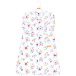 Hudson Baby Infant Girl Long Sleeve Cotton Jersey Sleeping Bag, Sack, Blanket, Butterfly Floral