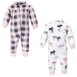 Hudson Baby Infant Girl Plush Jumpsuits, Pink Moose -Hudson Baby Store GUEST 8073b793 44a9 4f54 9656 84e42a846658