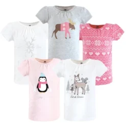 Hudson Baby Infant And Toddler Girl Short Sleeve T-Shirts, Girl Winter Animals -Hudson Baby Store GUEST 8121f8fa 64fe 4097 a164 4f565f934b19