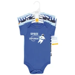 Hudson Baby Infant Boy Cotton Bodysuits, Astronaut
