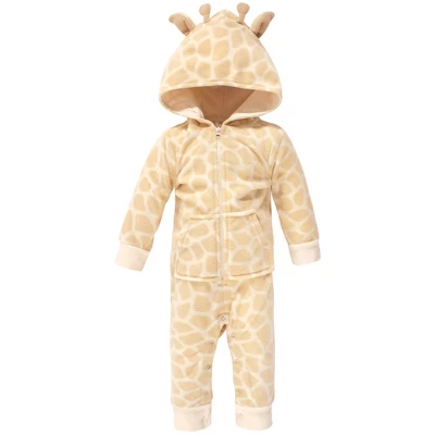 Hudson Baby Infant Fleece Jumpsuits, Coveralls, And Playsuits 1pk, Giraffe 2 Hudson Baby Infant Fleece Jumpsuits, Coveralls, And Playsuits 1pk, Giraffe - Image 2