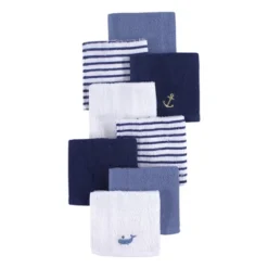 Hudson Baby Infant Boy 16Pc Super Soft Cotton Washcloths, Anchor, One Size