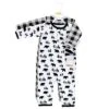 Hudson Baby Infant Boy Premium Quilted Coveralls, Bear Gray Black