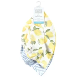 Hudson Baby Infant Girl Sun Protection Hat, Lemon Stripe