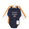 Hudson Baby Unisex Baby Cotton Long-Sleeve Bodysuits, Fall Winter Sports