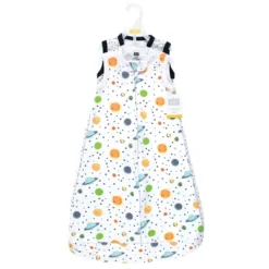 Hudson Baby Infant Boy Interlock Cotton Sleeveless Sleeping Bag, Space