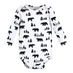 Hudson Baby Infant Boy Cotton Long-Sleeve Bodysuits, Baby Bear Gray Black 5-Pack -Hudson Baby Store GUEST 8bb01d0f 5dbe 4088 ad86 482f75b8664e