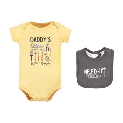 Hudson Baby Infant Boys Cotton Sleep And Play, Bodysuit And Bandana Bib Set, Construction Work 2 Hudson Baby Infant Boys Cotton Sleep And Play, Bodysuit And Bandana Bib Set, Construction Work - Image 2