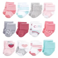 Hudson Baby Infant Girl Cotton Rich Newborn And Terry Socks, Strawberry -Hudson Baby Store GUEST 8e4a7767 648b 4651 b1b9 681c4e37dab3