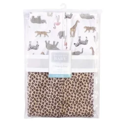 Hudson Baby Infant Girl Cotton Sleeveless Wearable Sleeping Bag, Sack, Blanket, Modern Pink Safari