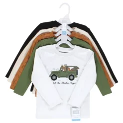 Hudson Baby Infant And Toddler Boy Long Sleeve T-Shirts, Animal Adventure