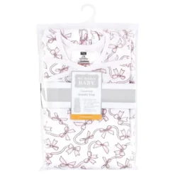 Hudson Baby Infant Girl Convertible Swaddle Sleep Sack, Pink Bows