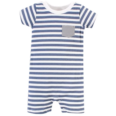 Hudson Baby Infant Boy Cotton Rompers 3pk, French Dog 3 Hudson Baby Infant Boy Cotton Rompers 3pk, French Dog - Image 3