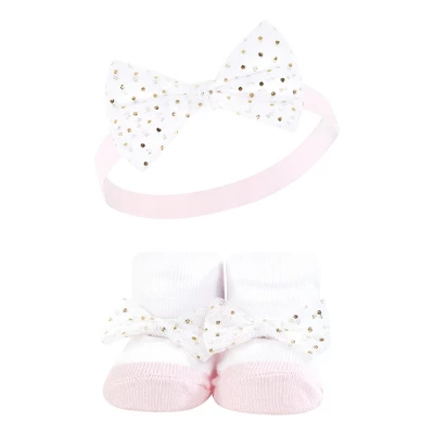 Hudson Baby Infant Girl Headband And Socks Giftset, Pink Lilac, One Size 5 Hudson Baby Infant Girl Headband And Socks Giftset, Pink Lilac, One Size - Image 5