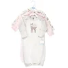 Hudson Baby Infant Girl Cotton Long-Sleeve Gowns 3pk, Enchanted Forest, 0-6 Months