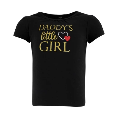 Hudson Baby Infant Girl Short Sleeve T-Shirts, Girl Daddy Red Black 4 Hudson Baby Infant Girl Short Sleeve T-Shirts, Girl Daddy Red Black - Image 4