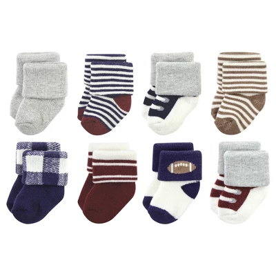 Hudson Baby Infant Boy Cotton Rich Newborn And Terry Socks, Football 6 Hudson Baby Infant Boy Cotton Rich Newborn And Terry Socks, Football - Image 6