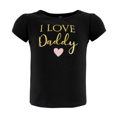 Hudson Baby Infant Girl Short Sleeve T-Shirts, Girl Daddy 2 Hudson Baby Infant Girl Short Sleeve T-Shirts, Girl Daddy - Image 2