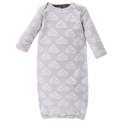 Hudson Baby Infant Cotton Long-Sleeve Gowns 3pk, Navy Stars & Moon, 0-6 Months 3 Hudson Baby Infant Cotton Long-Sleeve Gowns 3pk, Navy Stars & Moon, 0-6 Months - Image 3