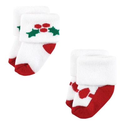 Hudson Baby Infant Girls Cotton Rich Newborn And Terry Socks, 12 Days Of Christmas Girl 6 Hudson Baby Infant Girls Cotton Rich Newborn And Terry Socks, 12 Days Of Christmas Girl - Image 6