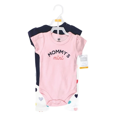 Hudson Baby Infant Boys Cotton Bodysuit And Pant Set, Bold Mom Dad 1 Hudson Baby Infant Boys Cotton Bodysuit And Pant Set, Bold Mom Dad