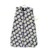 Hudson Baby Infant Girl Plush Faux Fur Sleeping Bag, Wearable Blanket, Navy Daisy