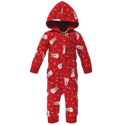 Hudson Baby Infant Fleece Jumpsuits, Coveralls, And Playsuits 2pk, Santa Snowman 1 Hudson Baby Infant Fleece Jumpsuits, Coveralls, And Playsuits 2pk, Santa Snowman