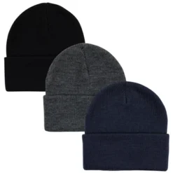 Hudson Baby Family Knit Cuffed Beanie 3pk, Navy Black -Hudson Baby Store GUEST 9fb8b77c 02e6 4194 8039 c58398347842