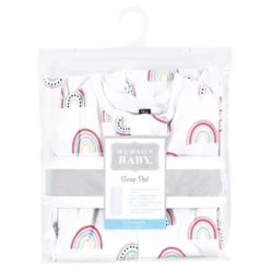 Hudson Baby Infant Girl Sleep Pod, Modern Rainbow, 0-2 Months