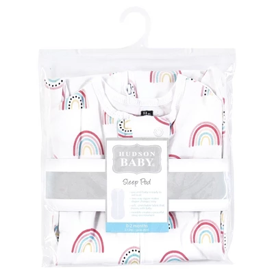 Hudson Baby Infant Girl Sleep Pod, Modern Rainbow, 0-2 Months 1 Hudson Baby Infant Girl Sleep Pod, Modern Rainbow, 0-2 Months