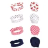 Hudson Baby Infant Girl 16Pc Headband And Scratch Mitten Set, Watermelon, 0-6 Months