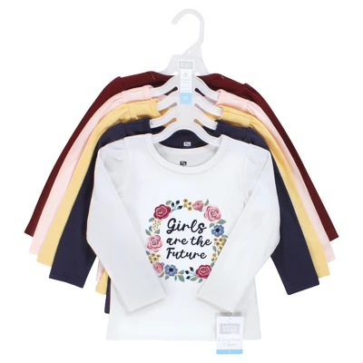 Hudson Baby Infant And Toddler Girl Long Sleeve T-Shirts, Girls World 1 Hudson Baby Infant And Toddler Girl Long Sleeve T-Shirts, Girls World