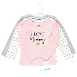 Hudson Baby Infant Girl Long Sleeve T-Shirts, Girl Mommy