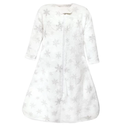 Hudson Baby Infant Girl Plush Sleeping Bag, Sack, Blanket, Long-Sleeve Snowflakes 2 Hudson Baby Infant Girl Plush Sleeping Bag, Sack, Blanket, Long-Sleeve Snowflakes - Image 2