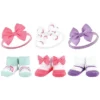 Hudson Baby Infant Girl 12Pc Headband And Socks Giftset, Purple Rainbow Mermaid, One Size