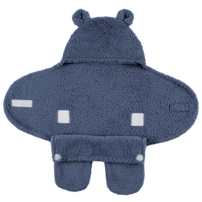 Hudson Baby Infant Boy Animal Faux Shearling Baby Outdoor Stroller Sack Wrap, Coronet Blue, One Size 2 Hudson Baby Infant Boy Animal Faux Shearling Baby Outdoor Stroller Sack Wrap, Coronet Blue, One Size - Image 2