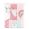 Hudson Baby Infant Girl Animal Hooded Towel 3pk And 15 Washcloths, Unicorn, One Size