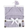 Hudson Baby Infant Girl Knitted Baby Lounge Stroller Wrap Sack, Lilac, One Size