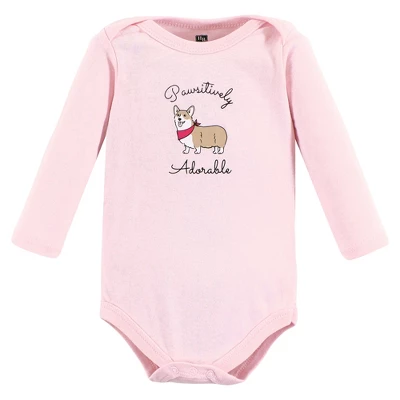 Hudson Baby Infant Girl Cotton Long-Sleeve Bodysuits, Girl Dogs 7-Pack 6 Hudson Baby Infant Girl Cotton Long-Sleeve Bodysuits, Girl Dogs 7-Pack - Image 6