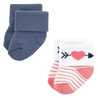 Hudson Baby Infant Girl Cotton Rich Newborn And Terry Socks, Love 12-Pack 3 Hudson Baby Infant Girl Cotton Rich Newborn And Terry Socks, Love 12-Pack - Image 3