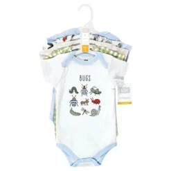 Hudson Baby Unisex Baby Cotton Bodysuits, Bugs 5-Pack